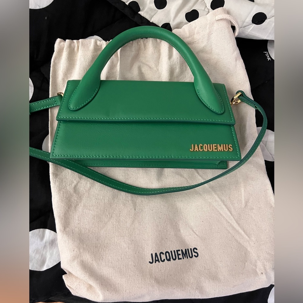 GREEN LE CHIQUITO LONG JACQUEMUS HANDBAG